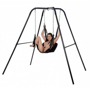 Balançoire bondage et structure métal Extreme Sling And Stand Strict Leather