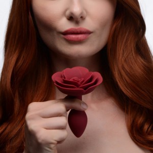 Bijou d'anus silicone rose rouge pour soumis - Sexshop SM Malins-Plaisirs