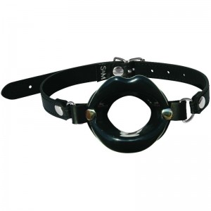 Bâillon écarteur en forme de bouche en silicone noir