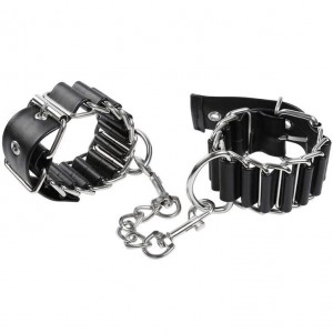 Menottes Hinge Like en acier et similicuir
