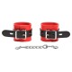 Paire de menottes cadenassables rouges et noires ajustables