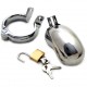 Cage de chasteté tube en acier inox avec cadenas