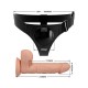 Ensemble harnais strap-on universel et gode réaliste à ventouse 22 centimètres Pretty Love