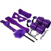 Kit BDSM Experience Lila avec 12 accessoires de bondage et SM