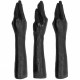 Gode fist anal 40 cm All Black - vues des côtés