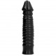 Gode gros diamètre annelé All Black 27 cm