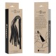 Flogger martinet en cuir végétal noir Black Line - Impact Play BDSM