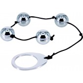 Chapelet anal ou vaginal boules acier - BDSM shop Malins-Plaisirs