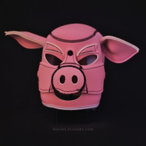 Cagoule de cochon Pet Play en néoprène