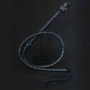 Fouet BDSM noir 150cm