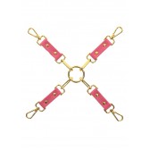 Hogtie croix de bondage rose - Accessoires BDSM Malins-Plaisirs