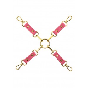 Hogtie croix de bondage rose - Accessoires BDSM Malins-Plaisirs
