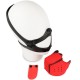 Détails de la muselière du pack Pet Play Doggy Red
