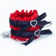 Menottes bracelets en satin rouge - Accessoires BDSM soft