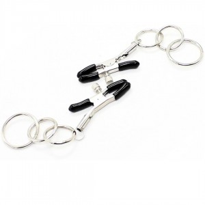 Pinces à tétons avec anneaux - Boutique BDSM