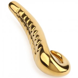 Dildo acier Devil's Tongue Gold - Sextoy BDSM Malins-Plaisirs