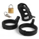 Cage de chasteté noire Brutal - Accessoires BDSM Malins-Plaisirs