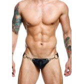 Jockstrap noir snap sexy pour homme - Lingerie BDSM Malins-Plaisirs