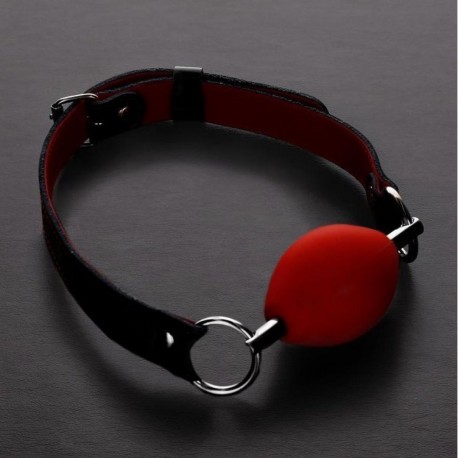 Bâillon ball-gag de luxe en cuir - Boutique BDSM Malins-Plaisirs