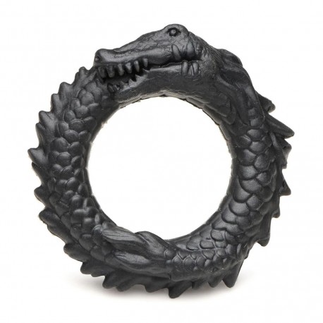 Cockring BDSM Caïman Noir - Sextoys fantaisie Malins-Plaisirs