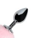 Buttplug lumineux avec queue de renard rose LED