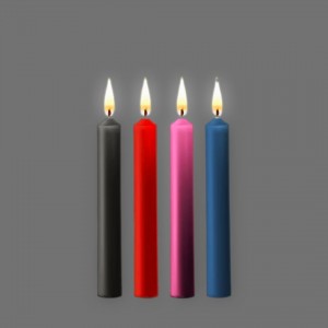 Bougies Wax Play Multicolore x4
