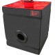 Cabine Bukkake Rouge et Noir - Détail de l'ouverture