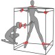Kink Club Scandale Noir et Rouge - Bondage debout