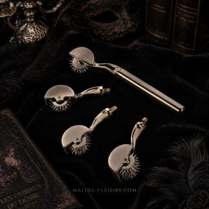 Roulette de Wartenberg BDSM Premium en acier inoxydable poli miroir