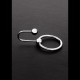 Anneau de gland avec sperm-stopper en acier inoxydable poli 2,7 mm.